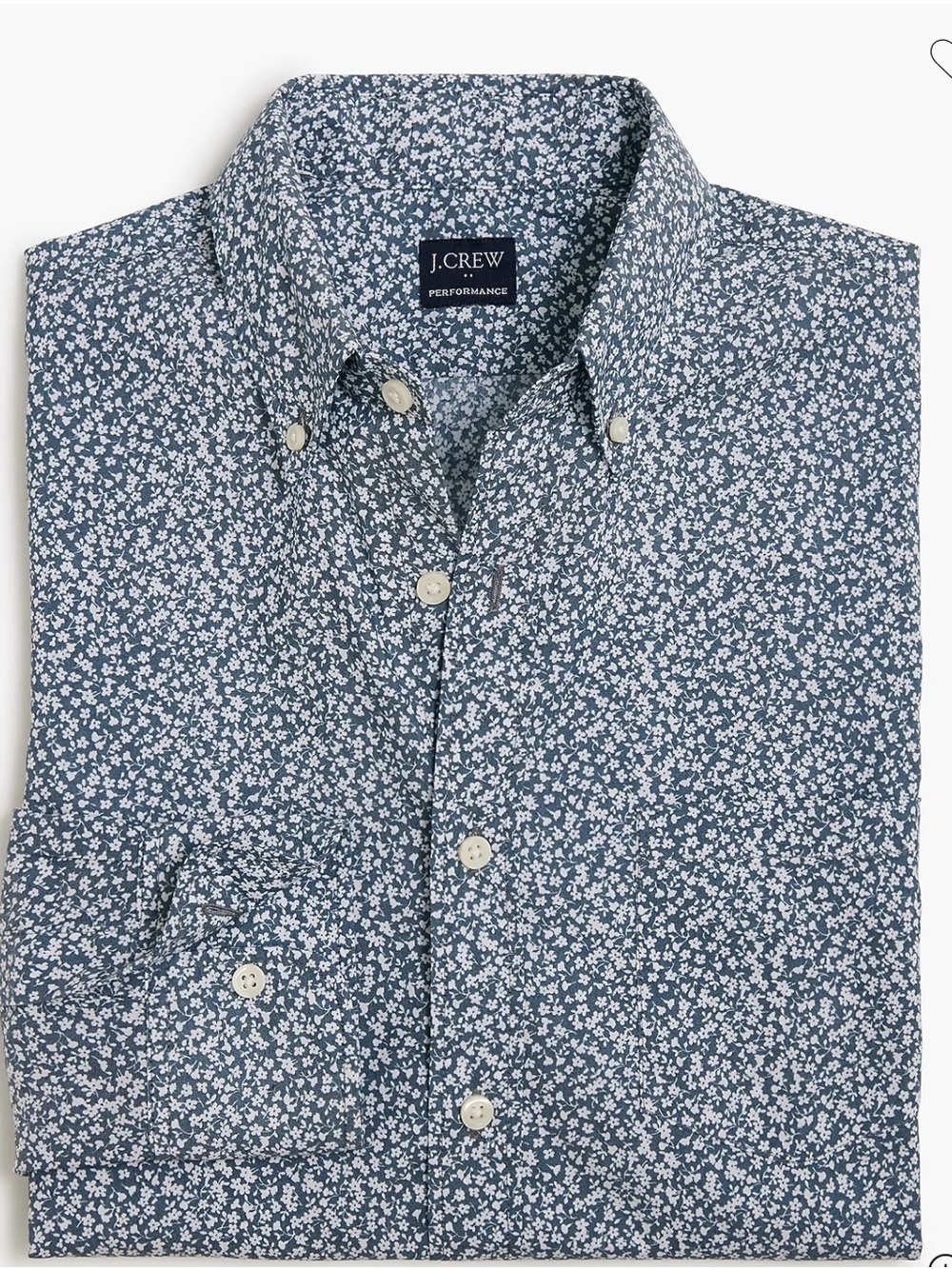 J.Crew Men's Blue Floral Button-Down Shirt